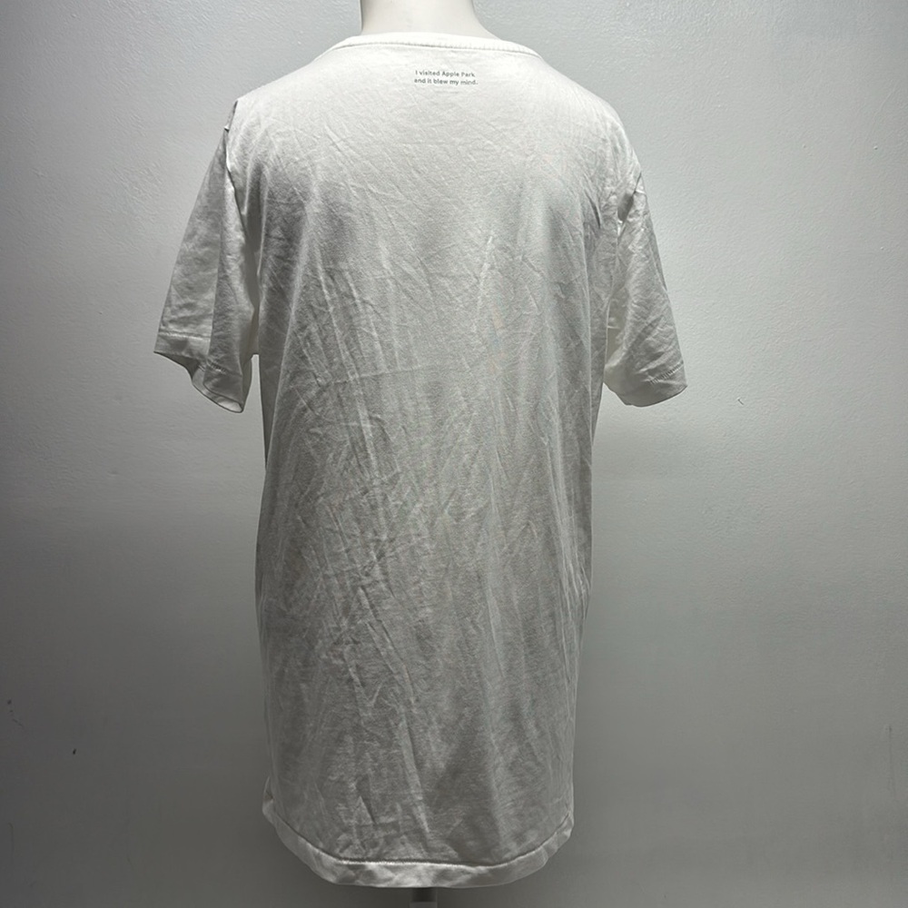 Apple T-Shirt Emoji Mind Blown Embrodried Apple Park Infinite Loop White Small - Picture 4 of 10